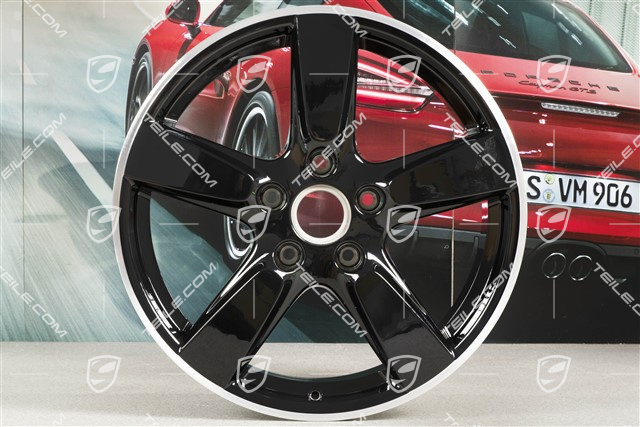 19" Wheel Cayman S, 8J x 19 ET57, wheel spokes in black