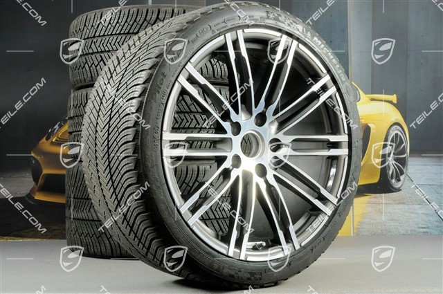 20" koła zimowe "Turbo", komplet, felgi 8,5J x 20 ET51 + 11J x 20 ET56 + NOWE opony zimowe Michelin Pilot Alpin PA4 245/35 R20 + 295/30 R20, z czujnikami ciśnienia