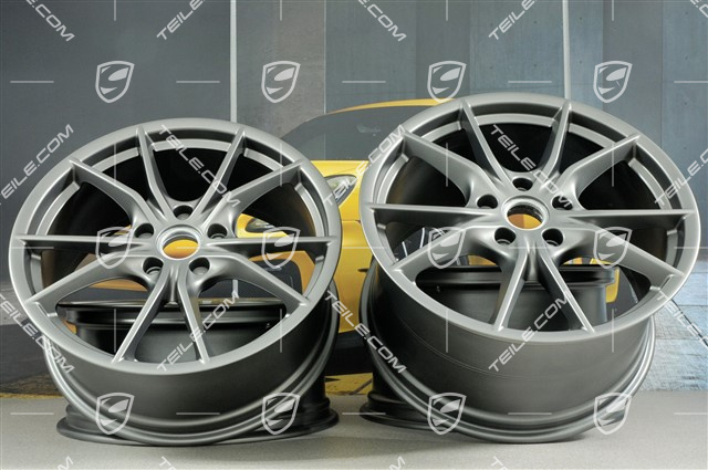20" Komplet felg Carrera S IV, 8,5J x 20 ET49 + 11J x 20 ET78, do kół zimowych, C2/C2S, platynowy satyna