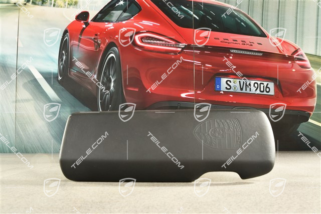 Lid with Porsche crest, black