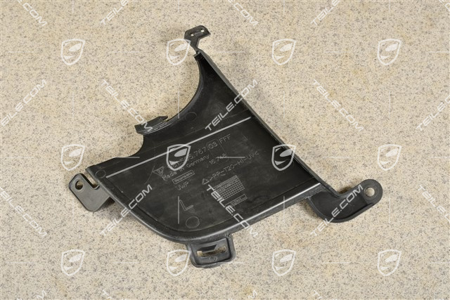 Air inlet / duct / guide cover, lateral, Black matte, PDC, L