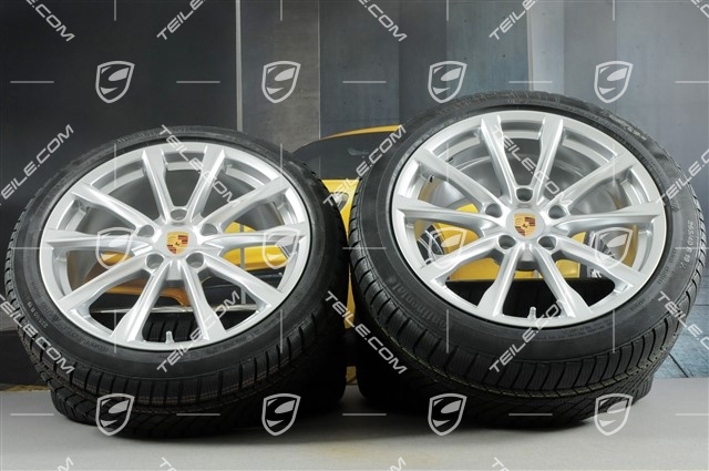 19-inch Boxster S winter wheels set, rims 8J x 19 ET57 + 10J x 19 ET45 + NEW Continental WinterContact TS 830P winter tires 235/40 R19 +265/40 R19