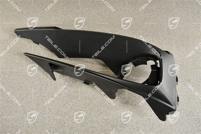 Disc / cover for front bumper retaining frame, Matt black, ACC, L