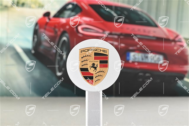 Hub cap, concave, colour emblem, diamond silver