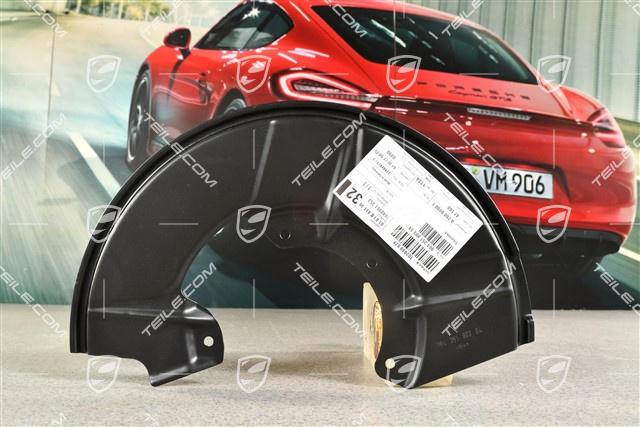 Front axle disc brake protective plate, L