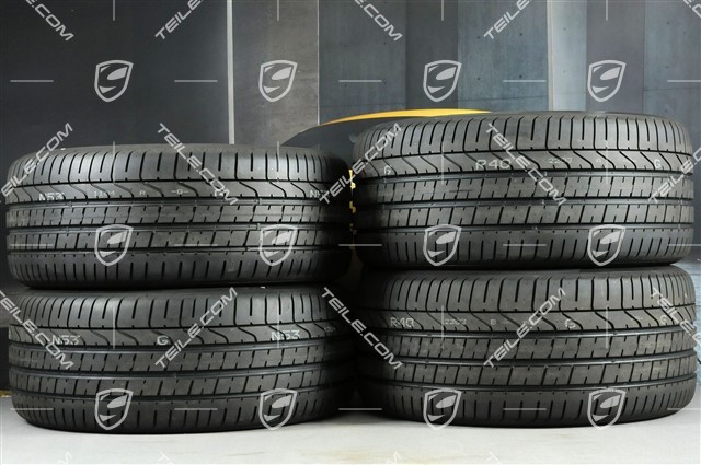 21" Cayenne COUPE Exclusive Design Sommerräder Satz, Felgen 9,5J x 21 ET46 + 11,0J x 21 ET49 + NEUE Pirelli Sommerreifen 285/40 R21 + 315/35 R21, schwarz hochglanz, mit RDK-Sensoren