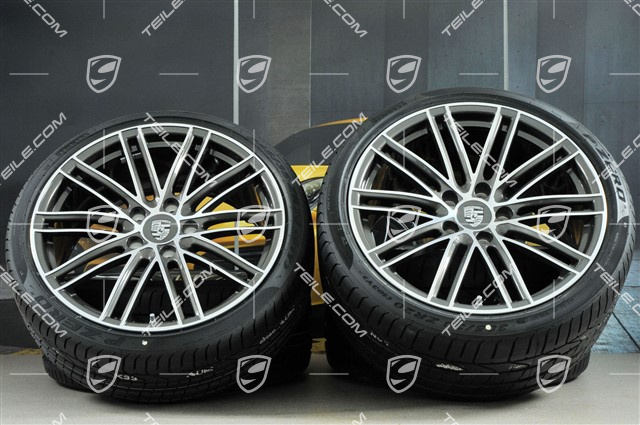 20" summer wheels set 911 Turbo IV, rims 11,5J x 20 ET56 + 9J x 20 ET51 + Pirelli summer tyres 305/30 ZR20 + 245/35 ZR20, Titan