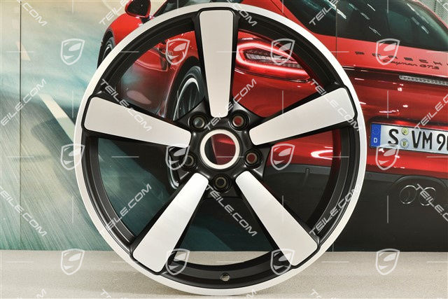 20" Carrera Exclusive Felge, 9,5J x 20 ET44, Schwarz Seidenmatt