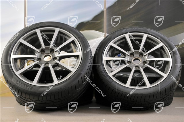 20-inch Carrera Classic II summer wheel set, 8,5J x 20 ET51 + 11J x 20 ET70 + NEW Pirelli summer tires 245/35 ZR20 + 295/30 ZR20