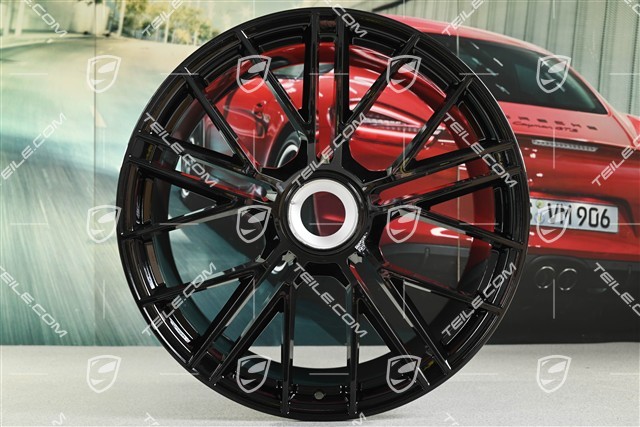 21" Felge Panamera Turbo S, 11,5J x 21 ET69, schwarz hochglanz