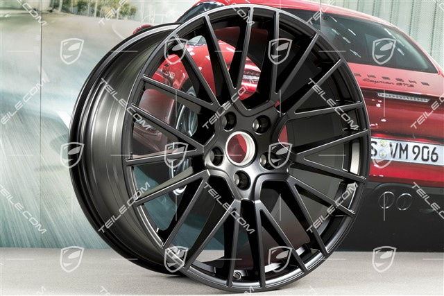 21" Felgensatz Cayenne RS Spyder, 11J x 21 ET49 + 9,5J x 21 ET46, für den Cayenne Coupé, schwarz seidenmatt