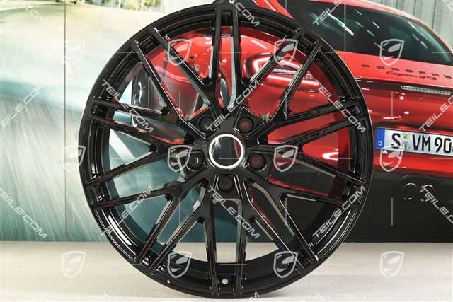 21" Felge Cayenne RS Spyder Design, 11J x 21 ET49, schwarz hochglanz