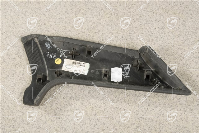 Centre console, Lateral cover, Leather, Black, L