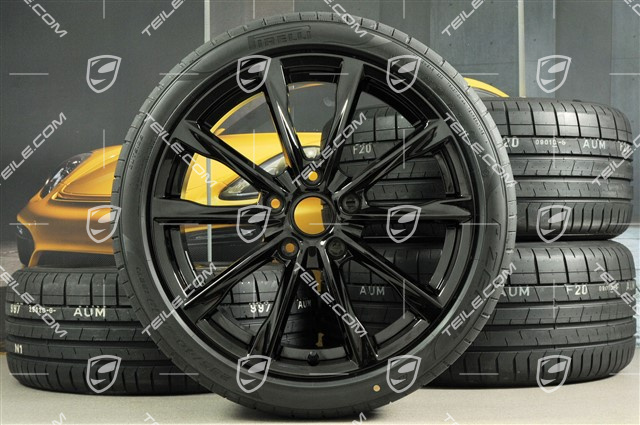 19" komplet kół letnich Boxster S, felgi 8J x 19 ET57 + 10J x 19 ET45 + NOWE opony letnie Pirelli P Zero 235/40 R19 + 265/40 R19