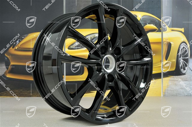 19" Felge Panamera S, 9J x 19 ET64, schwarz hochglanz
