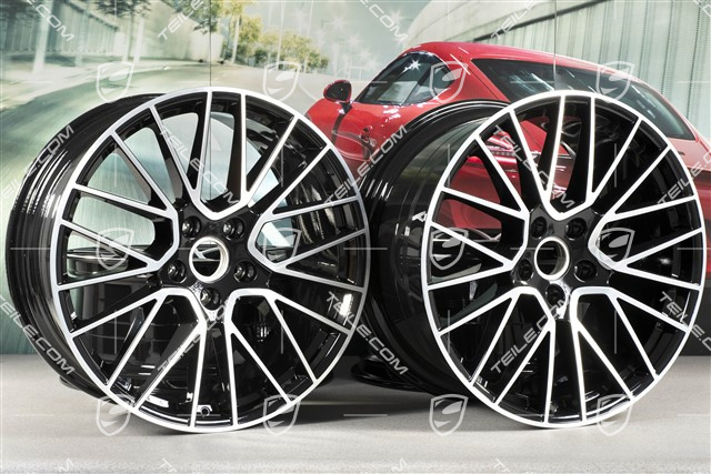 21" Felgensatz Cayenne RS Spyder, 11J x 21 ET49 + 9,5J x 21 ET46, für den Cayenne Coupé, schwarz hochglanz