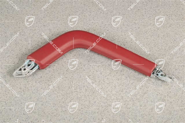 Grab handle centre console, Leather, Carrera red, R