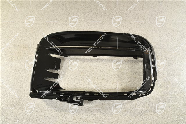 Front bumper, side ventilation grille, Black high gloss, Sport Design, L