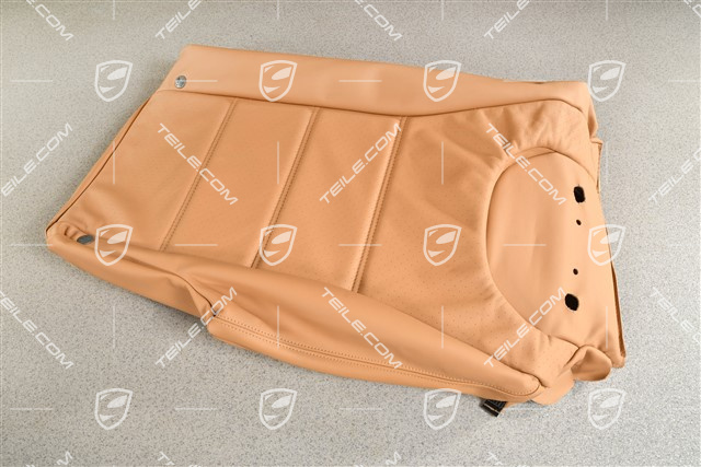 Back seat backrest cover, smooth leather, seat heating, Sand Beige, L