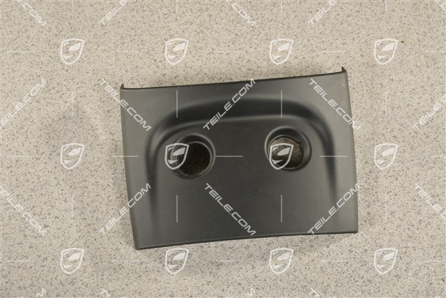 Trim for centre console, rear, with duble slot, Black