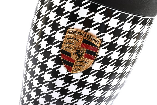 Thermobecher Pepita, schwarz/weiß, 460 ml