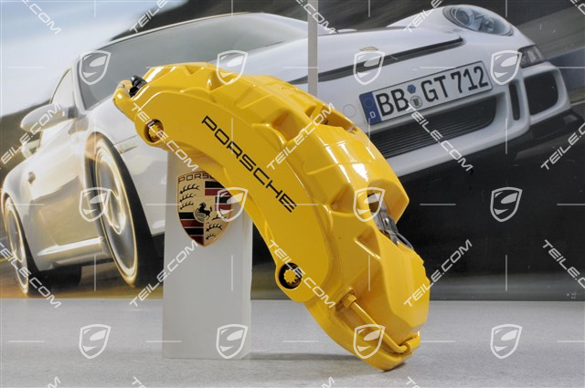 PCCB Festsattel, Panamera V6 / S / GTS / Diesel, gelb, L PCCB Festsattel, Panamera V6 / S / GTS / Diesel, gelb, L