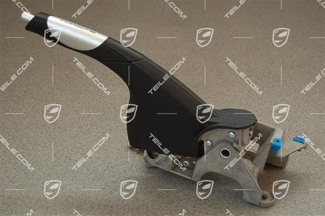 Handbremshebel, Alu / schwarzes Leder