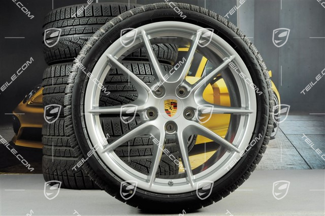 20-inch Carrera S (III) winter wheel set, 8,5J x 20 ET51 + 11J x 20 ET70 + NEW Pirelli winter tyres 245/35 ZR20 + 295/30 ZR20, without TPMS