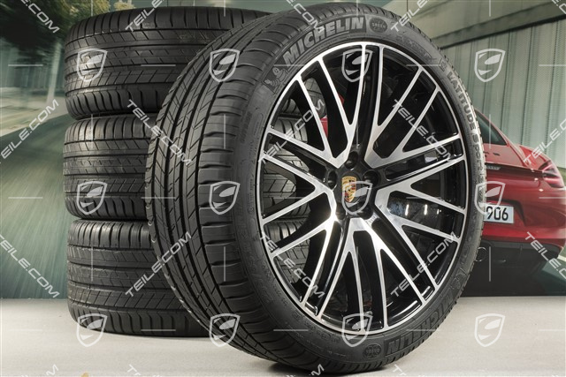 21" Turbo Design summer wheel set, wheel rims 9,5J x 21 ET27 + 10J x 21 ET19 + NEW Michelin summer tyres 265/40 R21 + 295/35 R21, with TPM