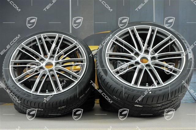 20" Sommerräder 911 Turbo IV, Felgen 11,5J x 20 ET56 + 9J x 20 ET51 + NEUE Pirelli Sommerreifen 305/30 ZR20 + 245/35 ZR20, Titan