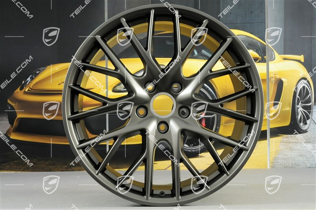 21" Komplet felg Panamera Sport Design, 9,5J x 21 ET71 + 10,5J x 21 ET71, Platynowy półmat satyna / ZIMOWY