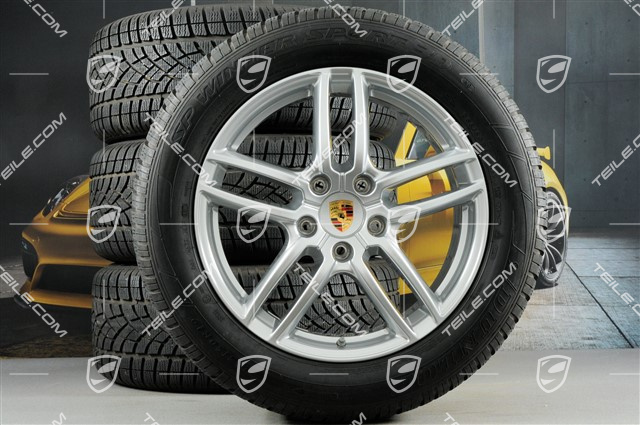 19" Cayenne Turbo IV Winterräder Satz Facelift 2014-2017, Felgen 8,5J x 19 ET59 + Dunlop Winterreifen 3D 265/50 R19, mit RDK-Sensoren