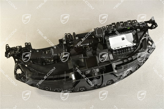 Armaturenbrett / Schalttafel Verkleidung, Oberteil, Leder, Schwarz / Bordeauxrot Ziernaht