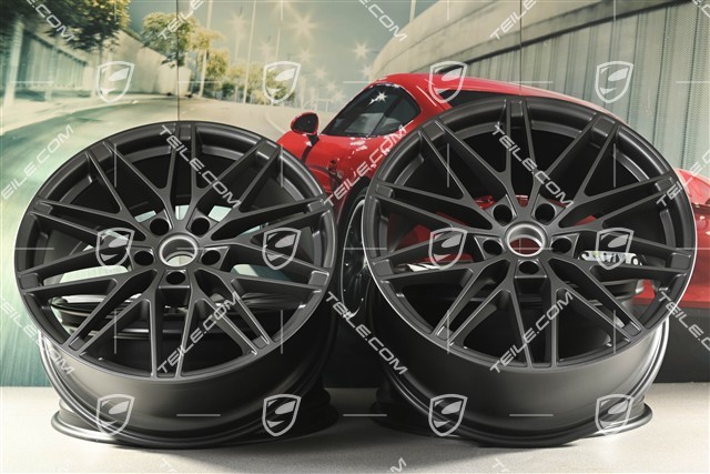 22" Macan RS Spyder Design wheel set, 9J x 22 ET29 + 11J x 22 ET47, vesuvio grey