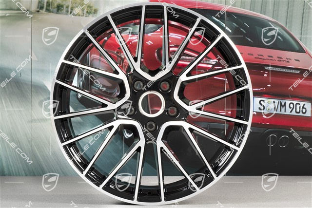 21-inch wheel rim, Cayenne RS Spyder, 9,5J x 21 ET46, black high gloss