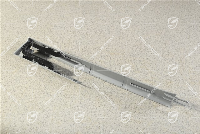 Front seat rail cover, front, Steel Grey, L