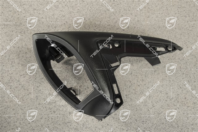 Spiegelgehäuse / Spiegel, Blende unten, Schwarzmatt, L