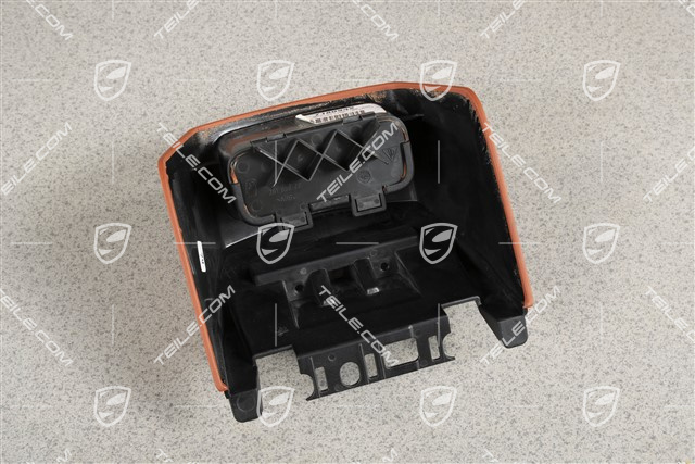 Extension for centre console, Leather, Terracotta