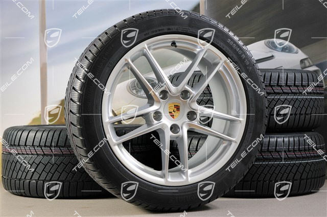 19" Panamera TURBO II Winterräder Satz, Felgen 9J x 19 ET 60 + 10J x 19 ET61 + Continental Winterreifen, 255/45 R19+285/40 R19, ohne RDK