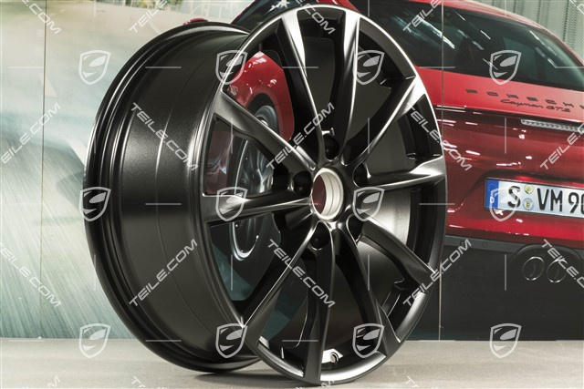 19" Felge Boxster S, 8J x 19 ET57, schwarz Seidenmatt