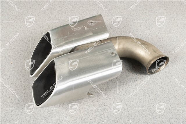 Sportendrohr aus poliertem Edelstahl, 4-Rohr Optik, R