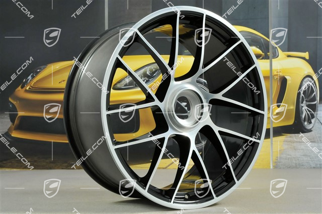 20" Felgensatz Turbo Sport III, Zentralverschluss, 9J x 20 ET51 + 11,5J x 20 ET56, schwarz