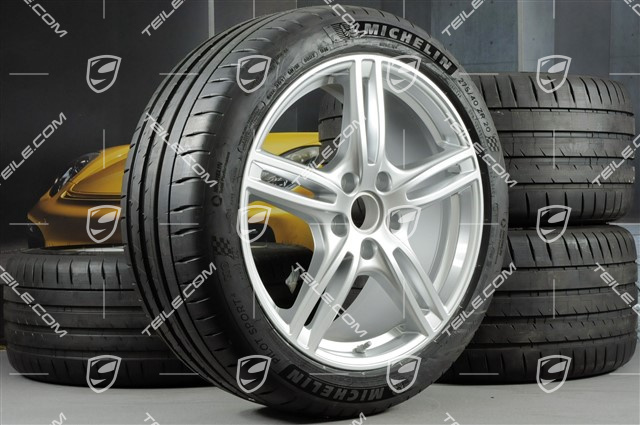 20" Koła letnie Panamera Turbo, felgi 9,5J x 20 ET71 + 11,5J x 20 ET68 + opony letnie Michelin 275/40 ZR20 + 315/35 ZR20, z czujnikami ciśnienia