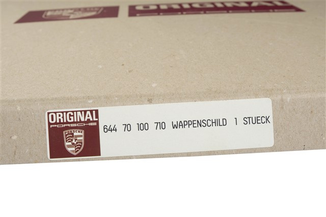 Porsche Classic Emailleschild - Porsche Wappen, 45 x 38 cm