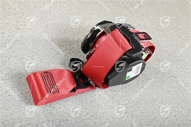 Seat belt, Carmine Red, Convertible, front, R