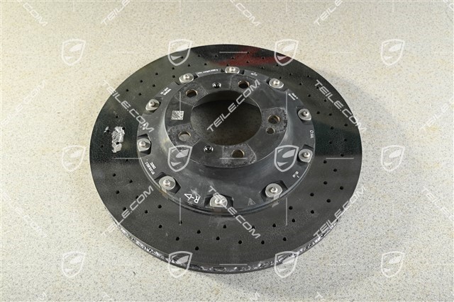 PCCB brake disc, 19-inch, damaged, R