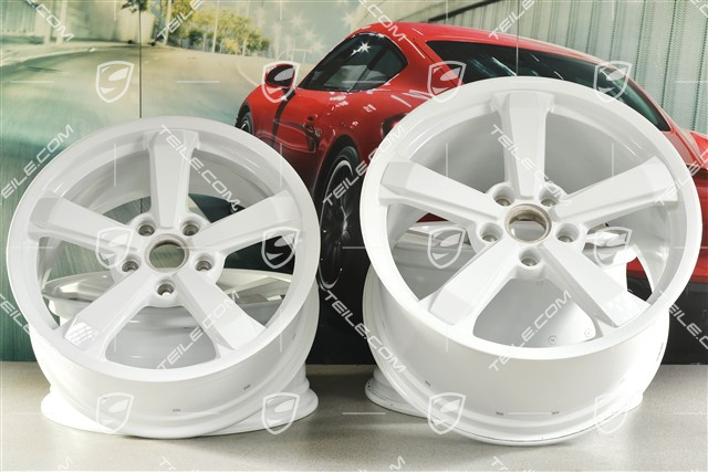 19+20" Felgensatz Dakar, Felgen: vorne 8J x 19 ET38 + hinten 11,5J x 20 ET68, in Weiss