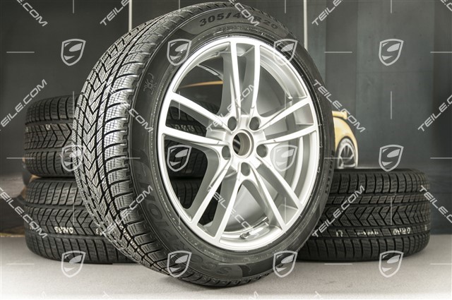 20-inch Cayenne Sport winter wheel set, rims 9J x 20 ET50 + 10,5J x 20 ET64 + NEW Pirelli winter tyres 275/45 R20 + 305/40 R20, with TPMS