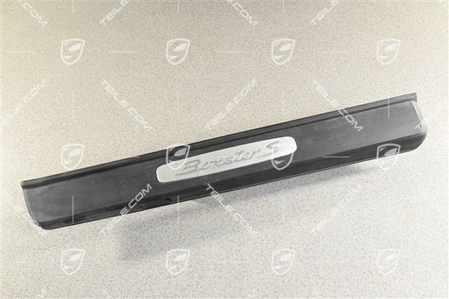 Blende, Einstiegleiste mit Schriftzug BOXSTER S, Schwarz, R