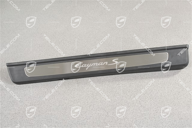 Einstiegleiste, Edelstahl, mit Schriftzug "Cayman S", R